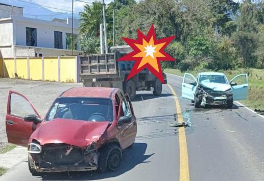 Choque frontal sobre la carretera Fortín-Huatusco deja 2 heridos