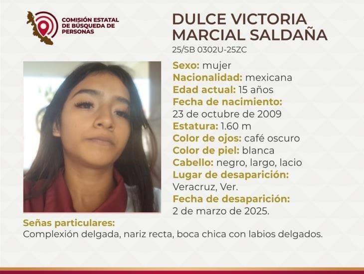 Desaparece Dulce Victoria de 15 años en la ciudad de Veracruz