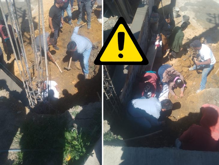 Derrumbe en construcción sepulta a tres albañiles en Soledad Atzompa