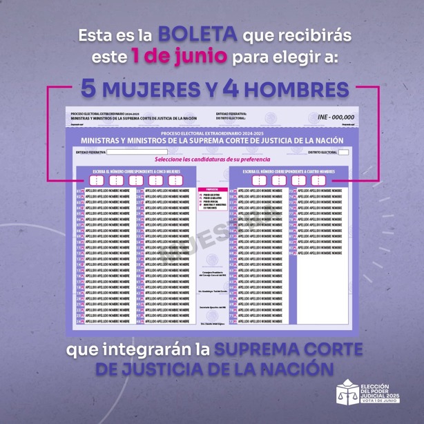 Esta será la boleta electoral para ministros ¡Conócela!