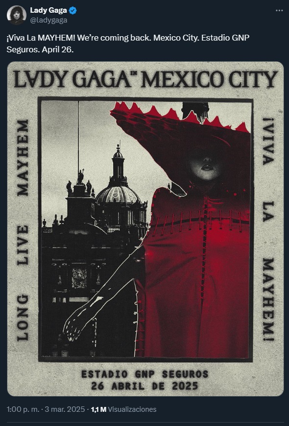 Lady Gaga en México: Fecha, sede, preventa y costo de boletos