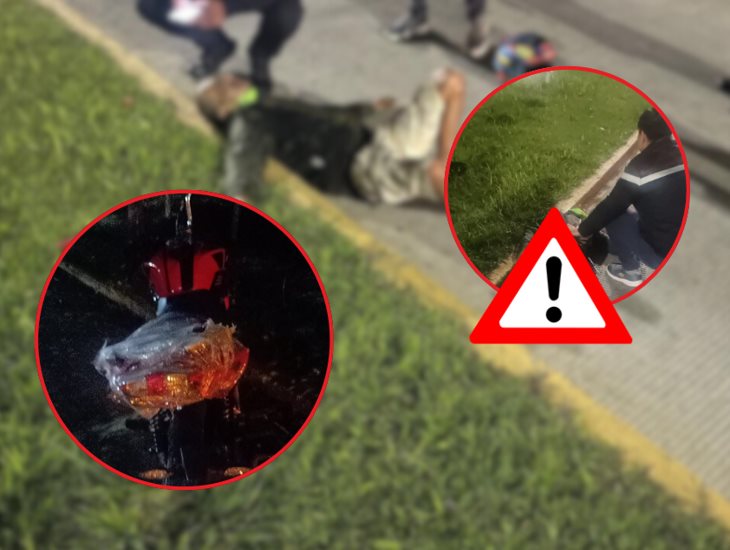 Hombre resulta arrollado en Xalapa; por un motociclista