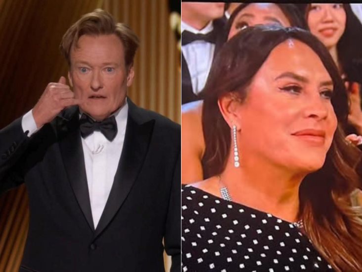 Conan O’Brien bromea en los Oscar con Karla Sofía Gascón, protagonista de Emilia Pérez