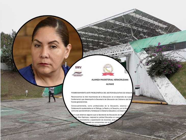 Sindicatos magisteriales se pronuncian en respaldo a titular de la SEV, Claudia Tello 