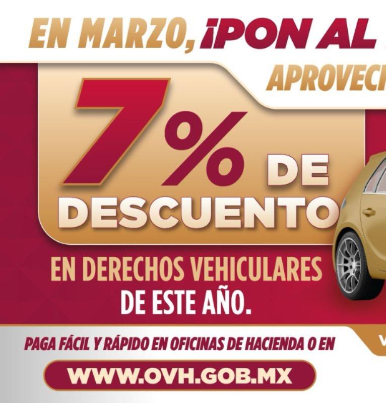 Se amplía a marzo el descuento del 7% en derechos vehiculares y subsidios fiscales en Veracruz