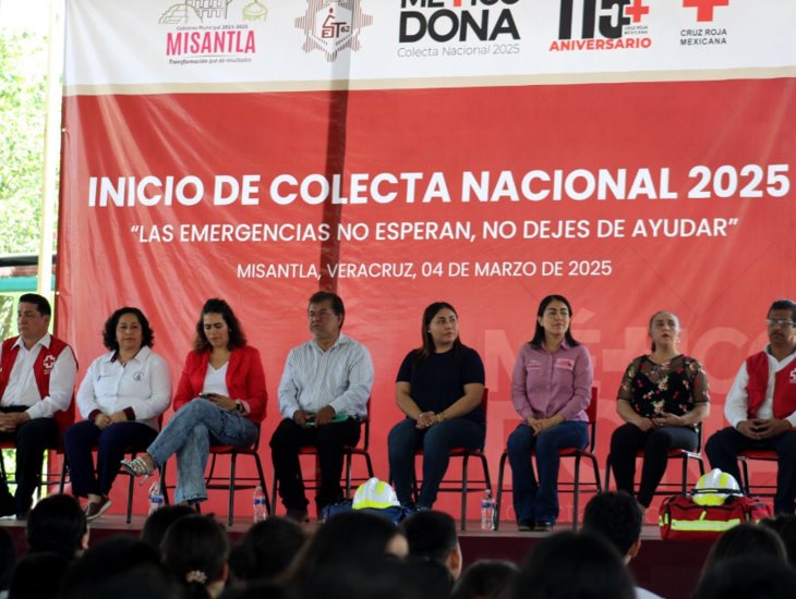 Inicia la colecta anual de la Cruz Roja en Misantla; llaman a sumarse a la causa