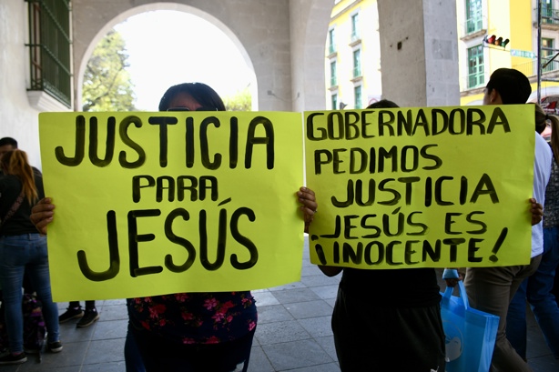 Exigen justicia y liberación de Jesús Alberto; fue acusado de ser cómplice de feminicidio (+VIDEO)