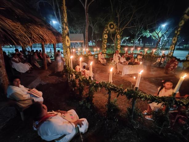 Realizan rituales para pedir protección espiritual en Cumbre Tajín 2025