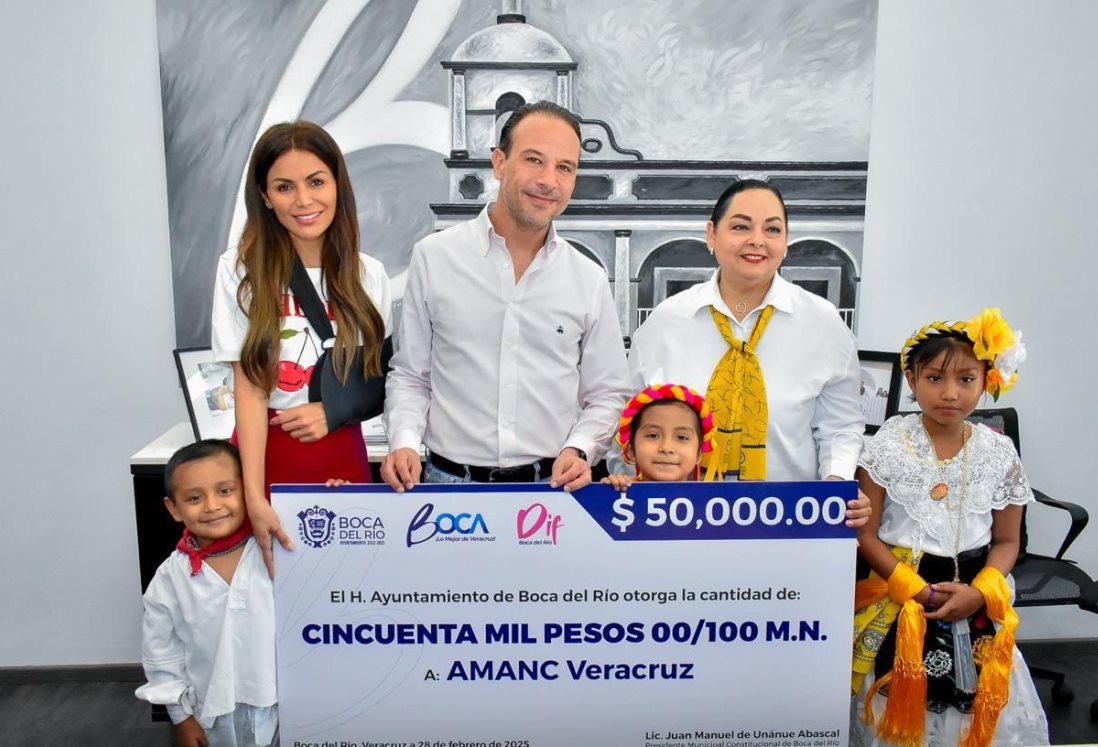 Juan Manuel Unánue entrega donativo a AMANC Veracruz para apoyar a niños con cáncer