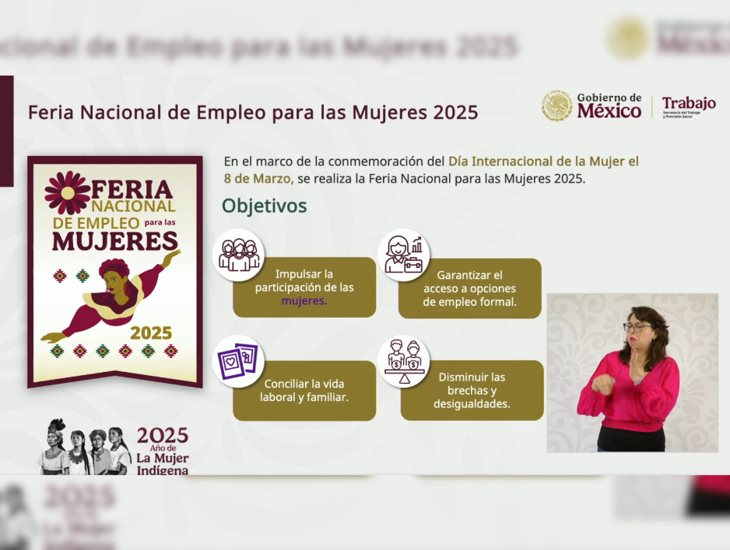 Claudia Sheinbaum anuncia la Feria Nacional del Empleo para Mujeres 2025