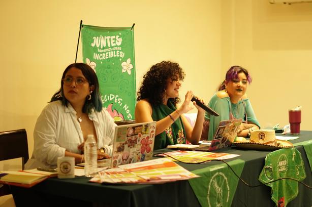 Presenta Marea Verde Totonacapan campaña ´Tejiendo Autonomía y Conectando Saberes´