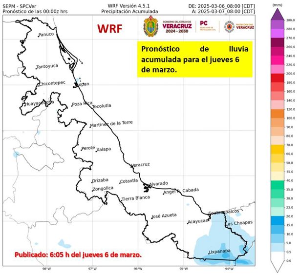 Alerta por pronóstico de lluvias, estas serán las temperaturas máximas en municipios del Sur