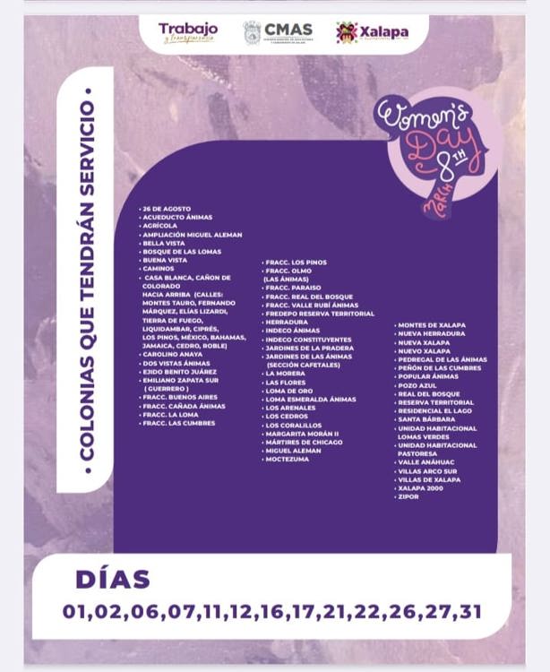 Guarda cada gota, este es el calendario para tandeos de CMAS en Xalapa