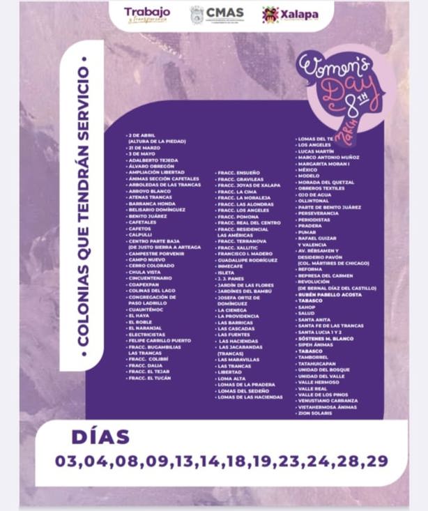 Guarda cada gota, este es el calendario para tandeos de CMAS en Xalapa