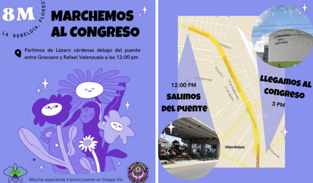 Marcha del 8M en Xalapa: rutas, horarios y más ¡toma nota! 