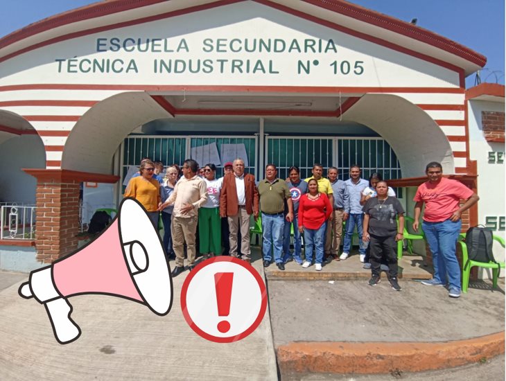 Maestros toman la Secundaria Técnica 105 en Xalapa, ¿qué protestan?