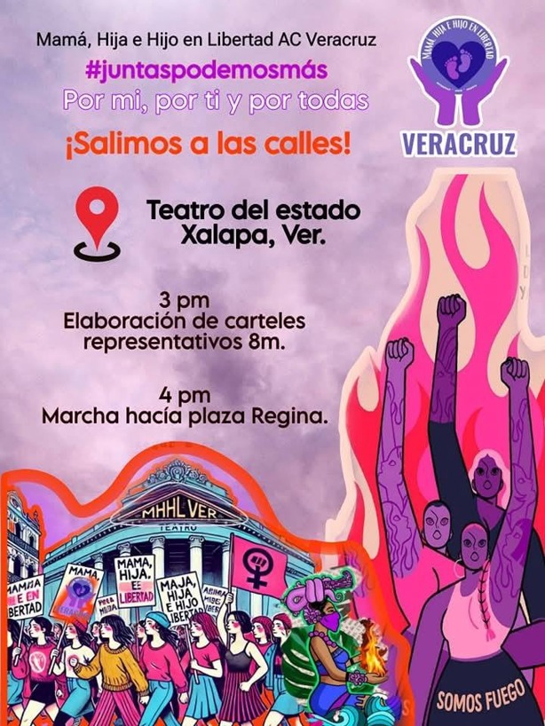 Marcha del 8M en Xalapa: Así será la movilización que llegará al Congreso del Estado