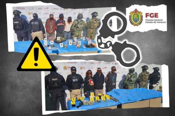 Detienen a siete, producto de dos cateos en Coscomatepec