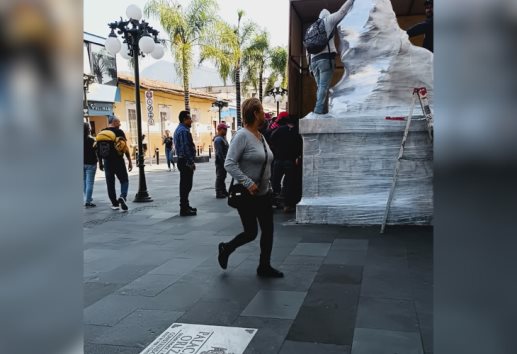 Autoridades de Orizaba protegen monumentos previo a marcha del 8M