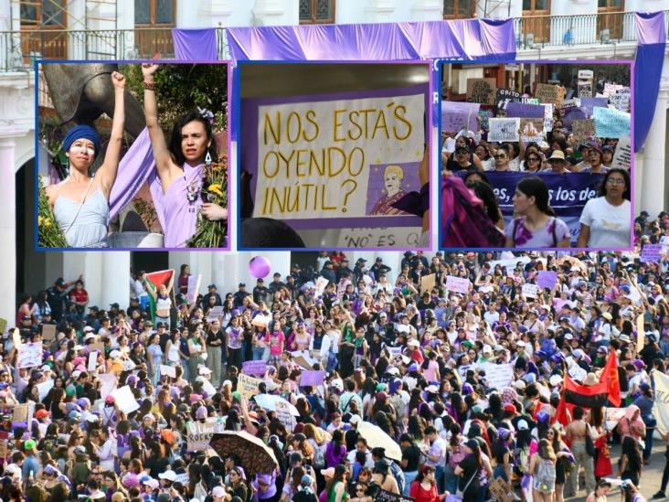 Marcha 8M en Xalapa: Ni una desaparecida, ni una asesinada más (+Video)