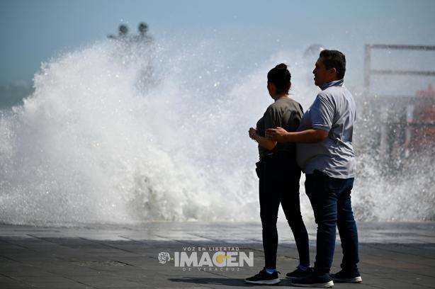 Norte en Veracruz: la racha máxima de viento alcanzó los 117.5 K/H