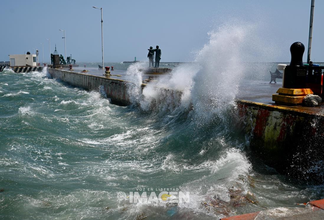 Norte en Veracruz: la racha máxima de viento alcanzó los 117.5 K/H