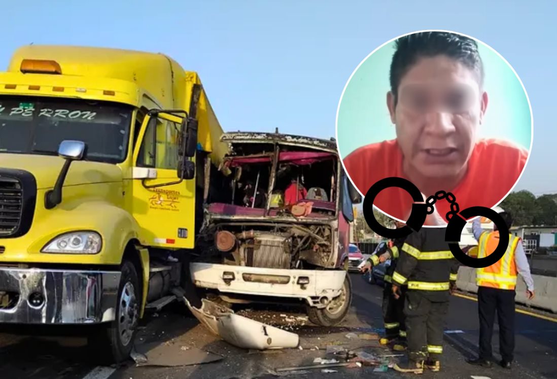 Accidente en Veracruz-Cardel: buscan reapresar a trailero mientras chofer del autobús sigue prófugo