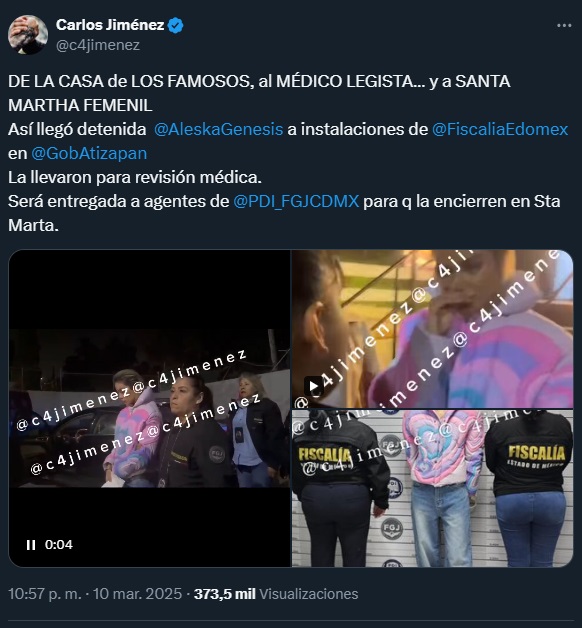 Aleska Génesis; ¿qué ocurrió con la modelo detenida tras salir de La Casa de los Famosos?