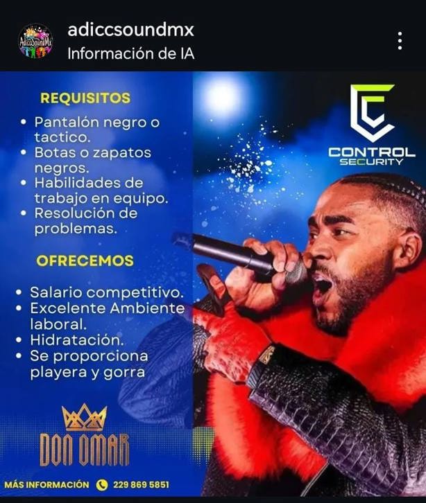 Don Omar en Veracruz: así puedes unirte como guardia de seguridad para el concierto 2025