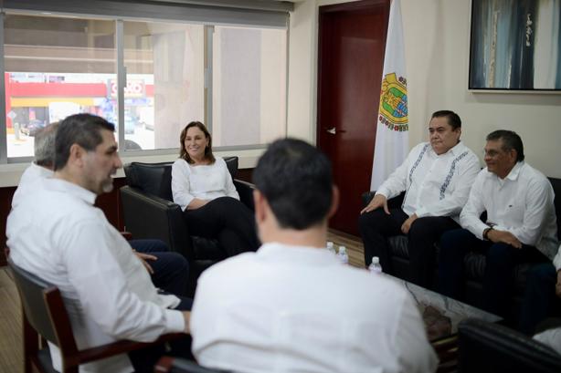 Rocío Nahle se reúne con Luis Méndez Jaled, presidente nacional de la CMIC