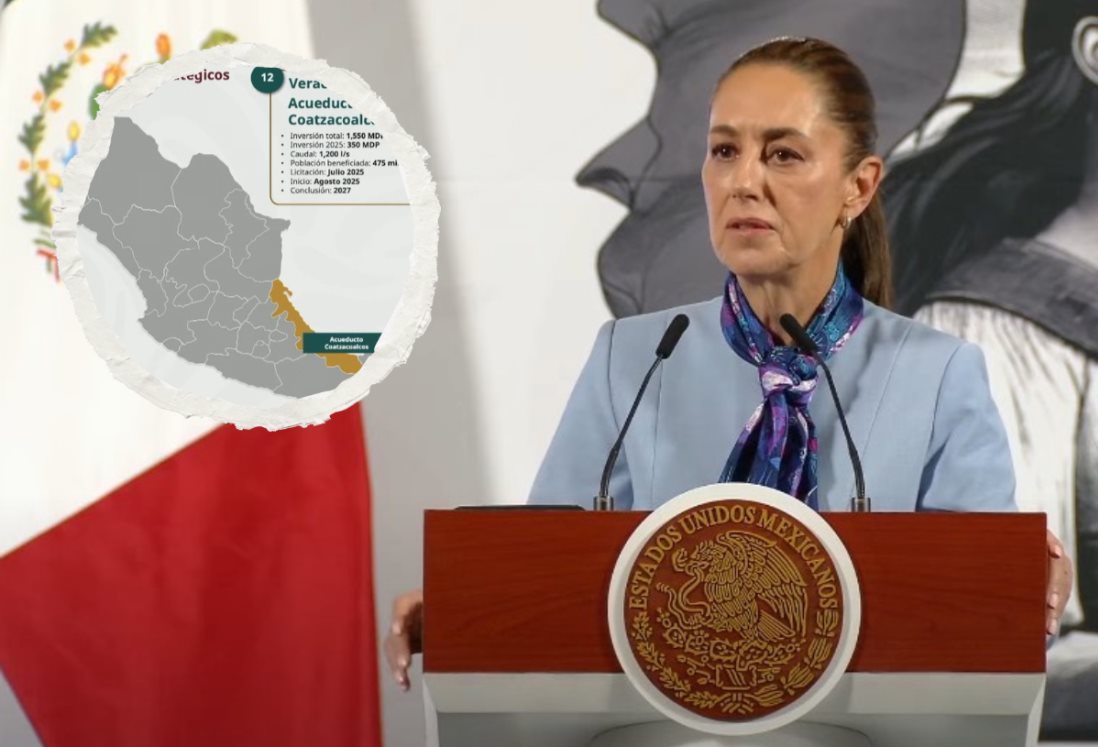 Gobierno de Claudia Sheinbaum construirá un acueducto en Coatzacoalcos