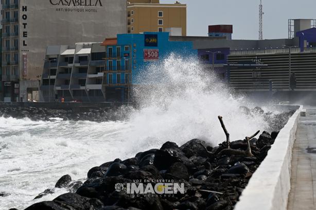 Alertan por nuevo norte en Veracruz; rachas de viento podrían superar los 100 km/h