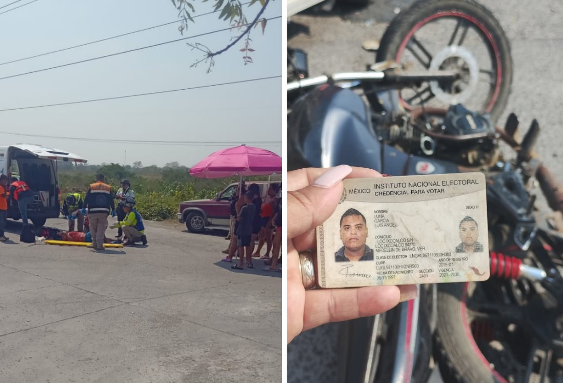 Derrapa motociclista en Lagos de Puente Moreno, en Medellín de Bravo