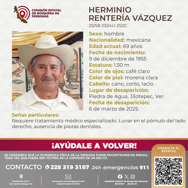 Hallan sin vida a don Herminio Rentería, tras seis días de búsqueda en Jilotepec