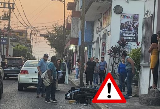 Ebrio motociclista atropella a mujer en Córdoba y huye; está grave (+VIDEO)