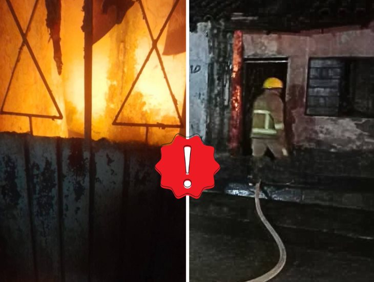 ¡En plena madrugada! se incendia vivienda en Tlapacoyan