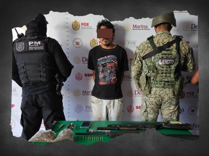 Decomisan armas, droga y detienen a uno en localidad de Xico