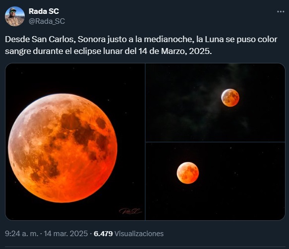 Eclipse lunar 2025: estas fueron las mejores fotos de la luna de sangre