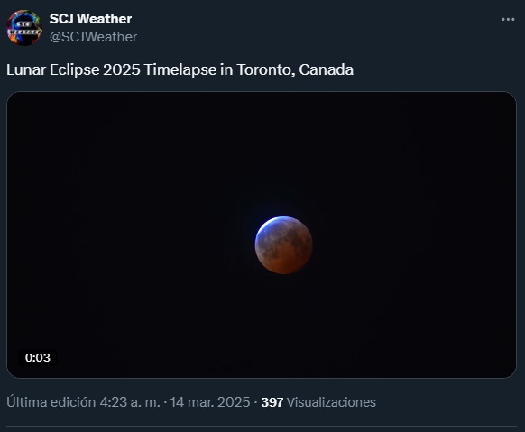 Eclipse lunar 2025: estas fueron las mejores fotos de la luna de sangre