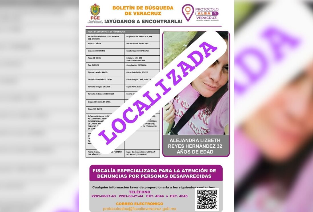 Localizan con vida a Alejandra Lizbeth tras un mes desaparecida en Medellín de Bravo