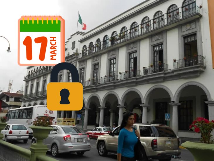 ¡Atención! Este lunes 17 de marzo estará cerrado el Palacio Municipal de Xalapa