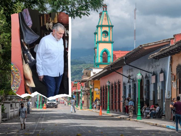 Adán Augusto en Coatepec; asistió a fiesta de empresario y recorrió el Pueblo Mágico