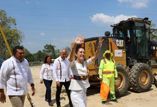 En Tabasco, Claudia Sheinbaum encabeza inicio de obras para la carretera Macuspana-Escárcega (+Video)