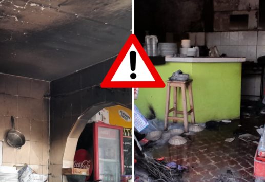 ¡Que susto! explota tanque de gas en una fonda en Xalapa; hay dos lesionadas