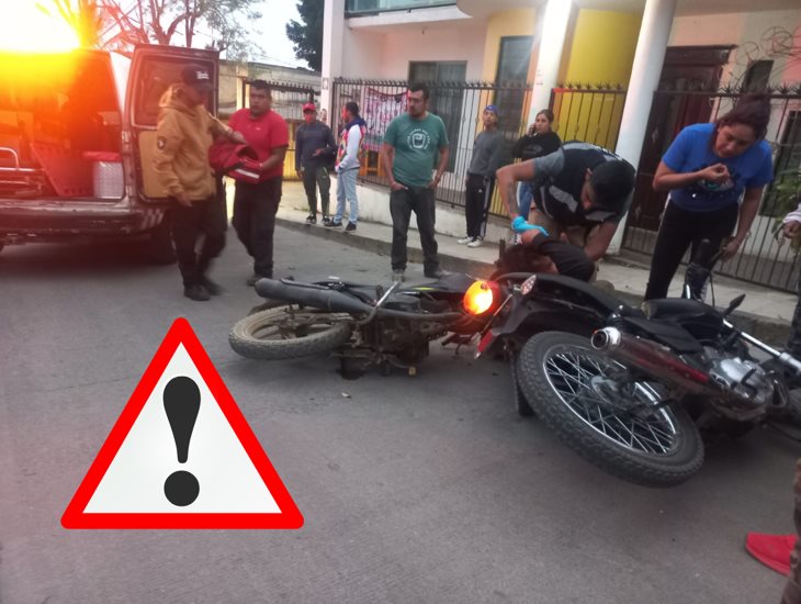 Choque entre motociclistas deja dos heridos en El Castillo