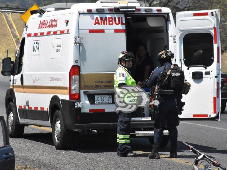 Vehículo particular se accidenta en la autopista Orizaba-Ciudad Mendoza