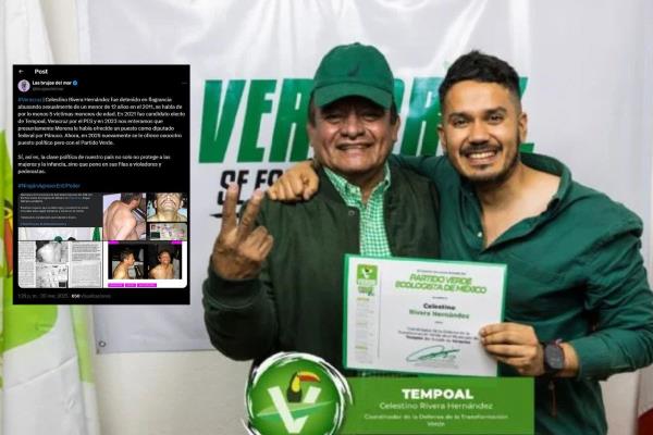 Brujas del Mar reprochan que PVEM postule a violador de menor como candidato en Veracruz