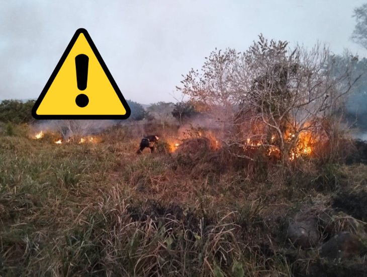 Se han registrado al menos 5 incendios forestales en Misantla, por altas temperaturas