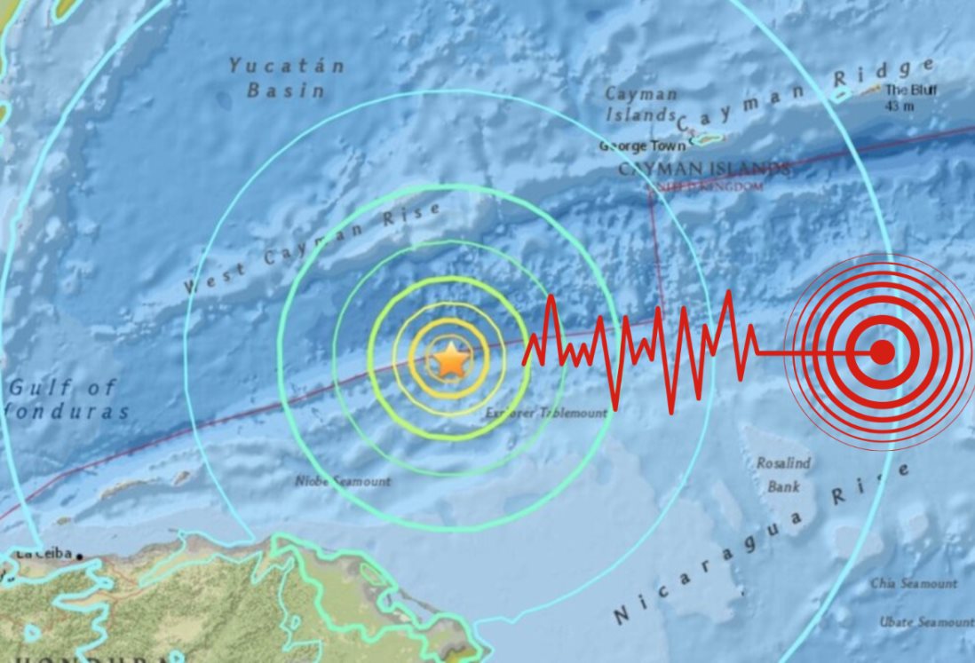 Se registra sismo en el Caribe de Honduras de magnitud 8; activan alerta de tsunami