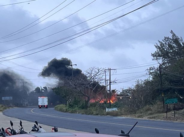 Se incendia negocio de plásticos en Alvarado a la altura del CETMAR